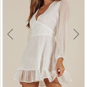 Polka Dot White Dress